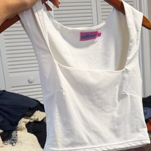 Edikted White Crop Top